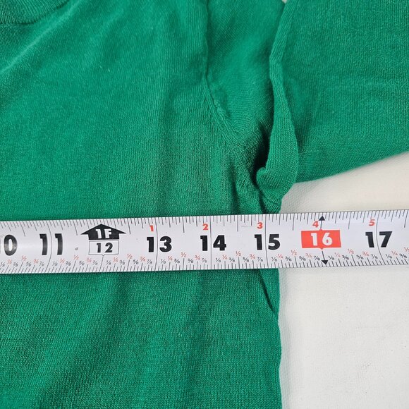 J. Crew Women Classic Cardigan Green XXS Button Up Sweater Cotton E5957 Solid - Picture 6 of 11
